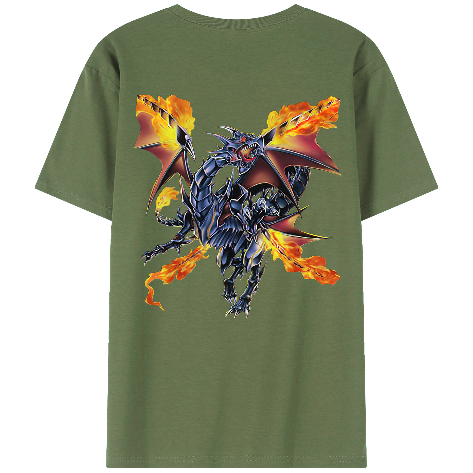 （画像用） 遊☆戯☆王 Yu-Gi-Oh! 綿100％ メンズ半袖Tシャツ（バックプリント） 通気性